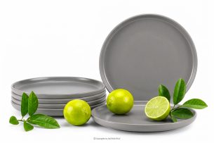 VICTO, https://konsimo.de/kollektion/victo/ Dessertteller-Set für 6 Personen grau grau/matt - Foto