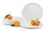 Dessertteller-Set für 6 Personen weiß