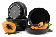 Suppenteller Set für 6 Personen schwarz