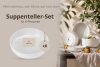 VICTO Suppenteller Set für 6 Personen weiß weiß/matt - Foto 7