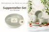 VICTO Suppenteller Set für 6 Personen beige/grün/grau matt beige/grün/grau matt - Foto 7