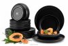 VICTO Tafelservice Schwarz 6-Personen (12 tlg.) Schwarz - Foto 1
