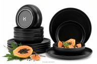 Tafelservice Schwarz 6-Personen (12 tlg.)