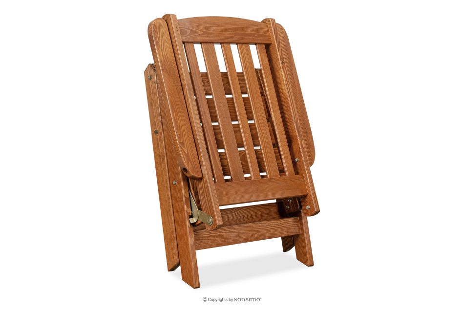 ALCES Gartenstuhl aus massivem Kiefernholz mit Kissen braun/grün/orange/blau braun/grün/orange/blau - Foto 19
