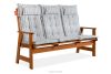 ALCES Gartenbank aus massivem Kiefernholz mit Kissen braun/weiß/blau/beige braun/weiß/blau/beige - Foto 1