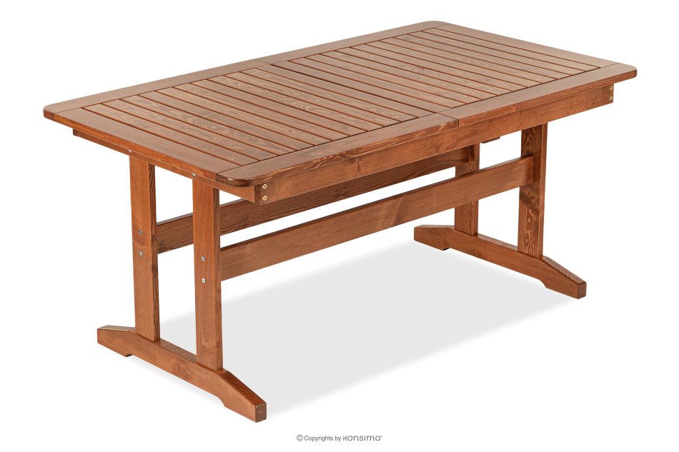 ALCES Tisch- und Stuhlset aus massivem Kiefernholz für 6 Personen mit Kissen braun/weiß/blau/beige/rot braun/weiß/blau/beige - Foto 22
