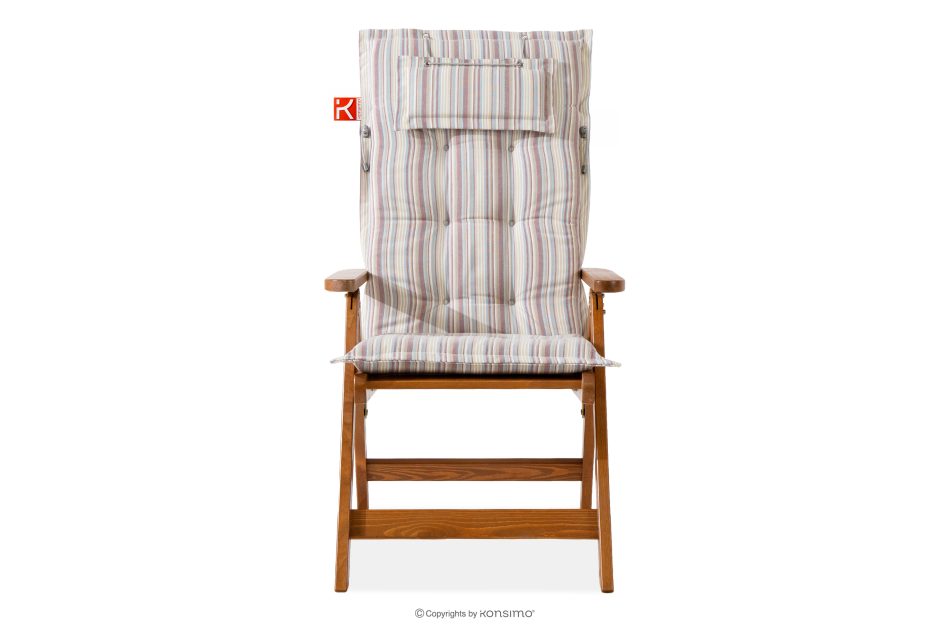 ALCES Tisch- und Stuhlset aus massivem Kiefernholz für 6 Personen mit Kissen in Braun/Weiß/Blau/Beige/Rot braun/weiß/blau/beige/rot - Foto 3