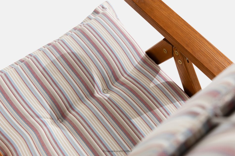 ALCES Tisch- und Stuhlset aus massivem Kiefernholz für 6 Personen mit Kissen in Braun/Weiß/Blau/Beige/Rot braun/weiß/blau/beige/rot - Foto 6