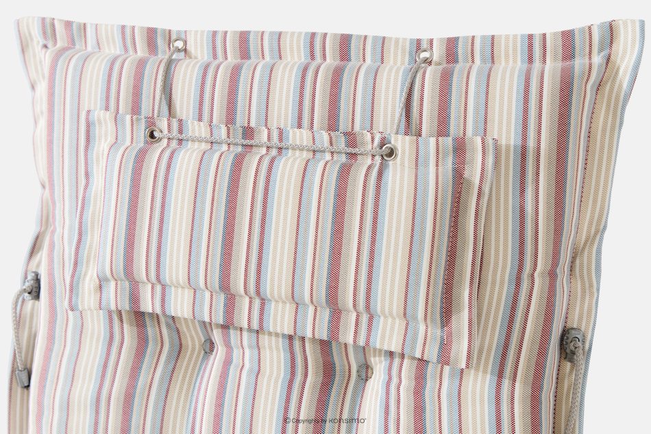 ALCES Tisch- und Stuhlset aus massivem Kiefernholz für 6 Personen mit Kissen in Braun/Weiß/Blau/Beige/Rot braun/weiß/blau/beige/rot - Foto 7