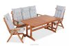 ALCES Gartenmöbel-Set aus Kiefernholz für 5 Personen mit Kissen braun/weiß/blau/beige/rot braun/weiß/blau/beige - Foto 1