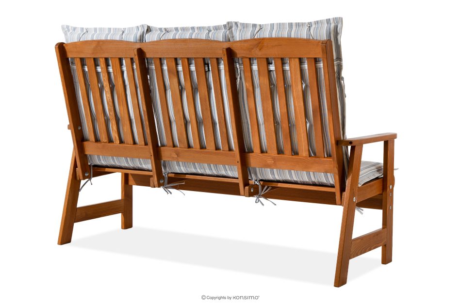 ALCES Gartenmöbel-Set aus Kiefernholz für 5 Personen mit Kissen braun/weiß/blau/beige/rot braun/weiß/blau/beige - Foto 8