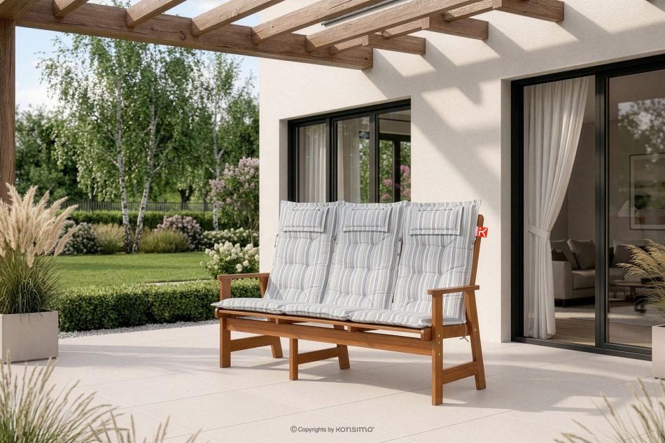 ALCES Gartenmöbel-Set aus Kiefernholz für 5 Personen mit Kissen braun/weiß/blau/beige/rot braun/weiß/blau/beige - Foto 37