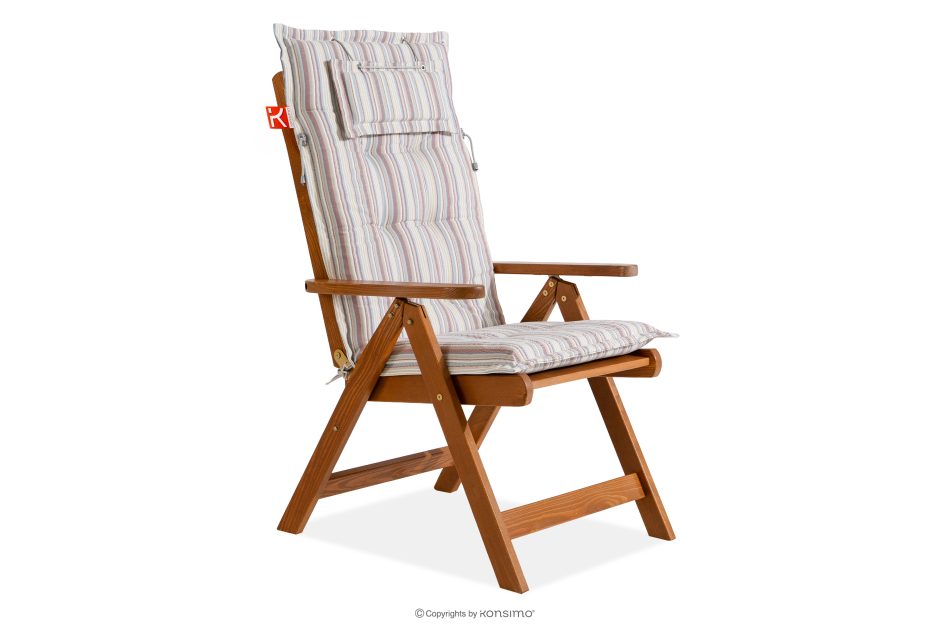 ALCES Gartenmöbelgarnitur aus Kiefernholz für 5 Personen mit Kissen in Braun/Weiß/Blau/Beige/Rot braun/weiß/blau/beige/rot - Foto 2