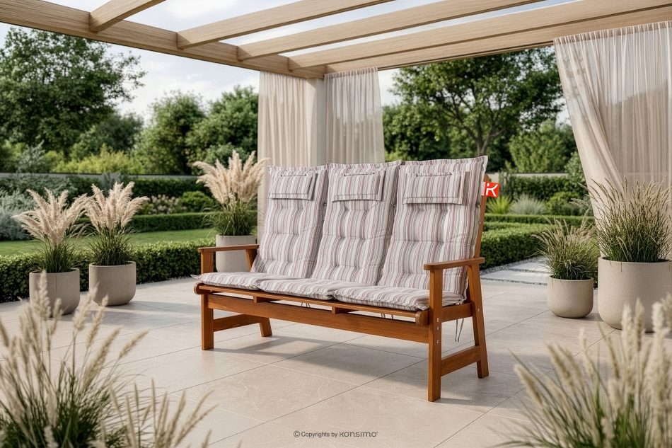 ALCES Gartenmöbelgarnitur aus Kiefernholz für 5 Personen mit Kissen in Braun/Weiß/Blau/Beige/Rot braun/weiß/blau/beige/rot - Foto 37