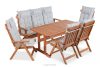 ALCES Gartenmöbel-Set für 7 Personen aus Holz mit Kissen braun/weiß/blau/beige/rot braun/weiß/blau/beige - Foto 1
