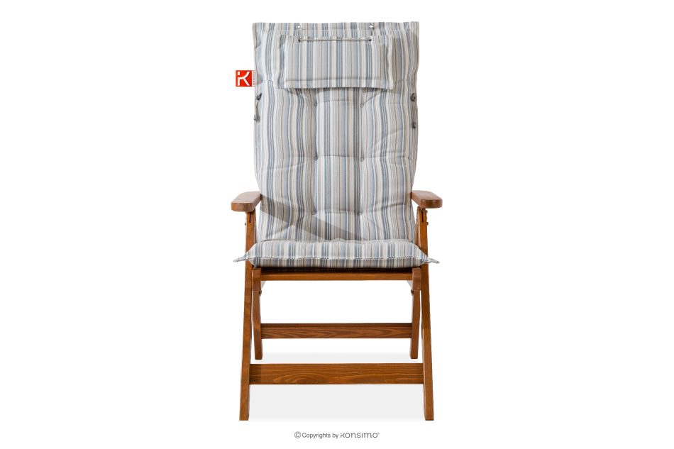 ALCES Gartenmöbel-Set für 7 Personen aus Holz mit Kissen braun/weiß/blau/beige/rot braun/weiß/blau/beige - Foto 3