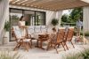 ALCES Gartenmöbel-Set für 7 Personen aus Holz mit Kissen braun/weiß/blau/beige/rot braun/weiß/blau/beige - Foto 40