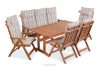 ALCES Gartenmöbel-Set für 7 Personen aus Holz mit Kissen in Braun/Weiß/Blau/Beige/Rot braun/weiß/blau/beige/rot - Foto 1