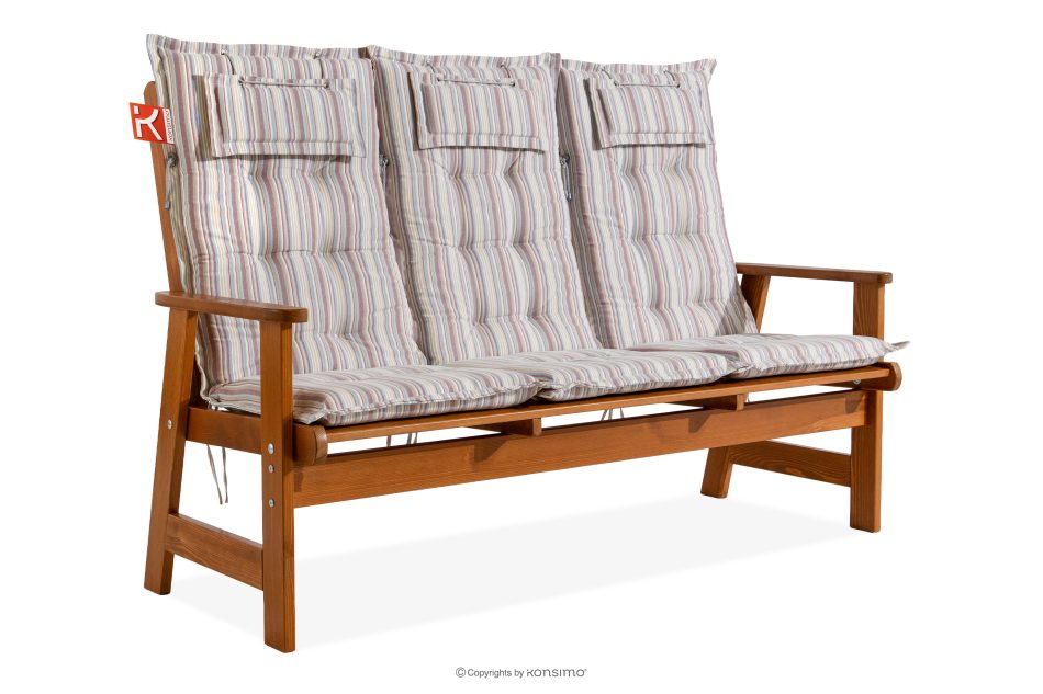 ALCES Gartenmöbel-Set für 7 Personen aus Holz mit Kissen in Braun/Weiß/Blau/Beige/Rot braun/weiß/blau/beige/rot - Foto 6