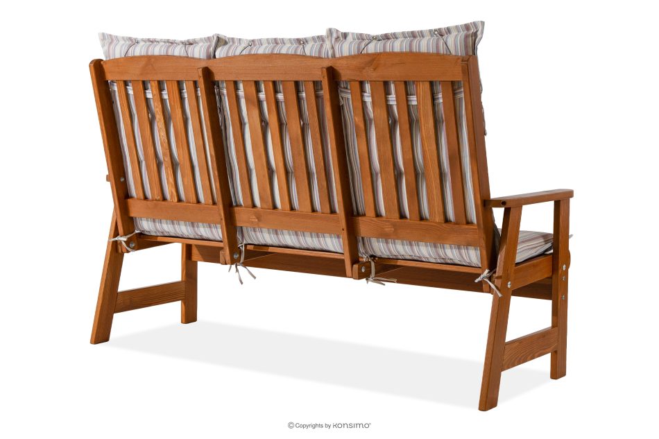 ALCES Gartenmöbel-Set für 7 Personen aus Holz mit Kissen in Braun/Weiß/Blau/Beige/Rot braun/weiß/blau/beige/rot - Foto 8