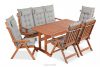 ALCES Gartenmöbel-Set für 7 Personen aus Holz mit Kissen braun/hellgrau braun/hellgrau - Foto 1