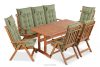 ALCES Gartenmöbel-Set für 7 Personen aus Holz mit Kissen in Braun/Grün/Orange/Blau braun/grün/orange/blau - Foto 1