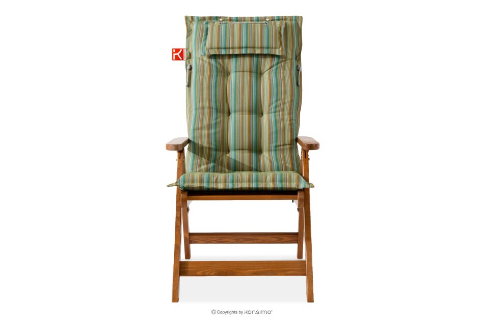 ALCES Gartenmöbel-Set für 7 Personen aus Holz mit Kissen in Braun/Grün/Orange/Blau braun/grün/orange/blau - Foto 3