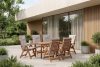 NYCTERE Gartenstuhl aus Kiefernholz mit Kissen braun/weiß/blau/beige/rot braun/weiß/blau/beige/rot - Foto 24