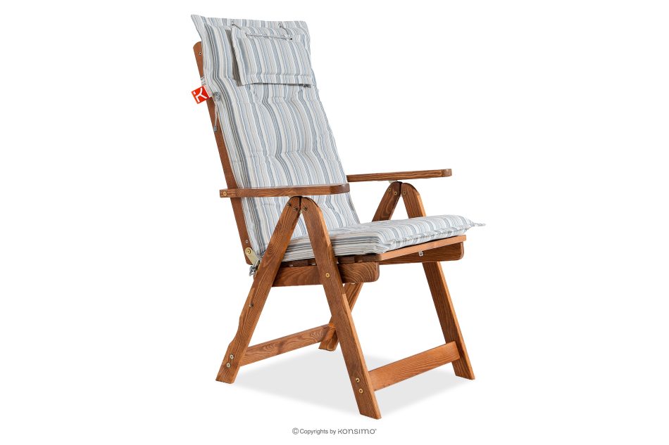NYCTERE Garten-Set mit Tisch und Stühlen für 6 Personen mit Kissen braun/weiß/blau/beige/rot braun/weiß/blau/beige - Foto 2