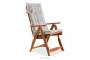 NYCTERE Garten-Tisch- und Stuhlset für 6 Personen mit Kissen braun/weiß/blau/beige/rot braun/weiß/blau/beige/rot - Foto 3