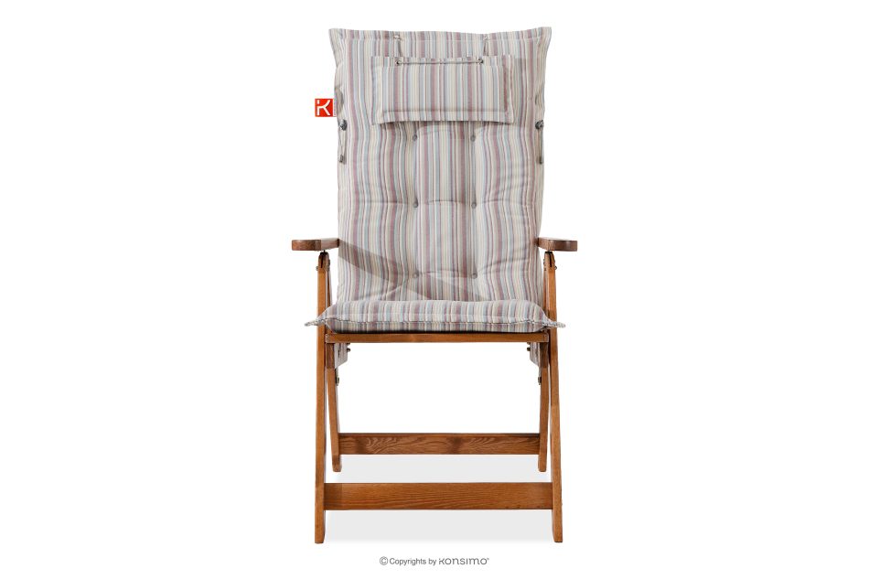 NYCTERE Garten-Tisch- und Stuhlset für 6 Personen mit Kissen braun/weiß/blau/beige/rot braun/weiß/blau/beige/rot - Foto 3