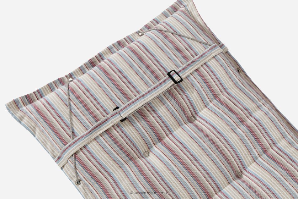 NYCTERE Garten-Tisch- und Stuhlset für 6 Personen mit Kissen braun/weiß/blau/beige/rot braun/weiß/blau/beige/rot - Foto 22