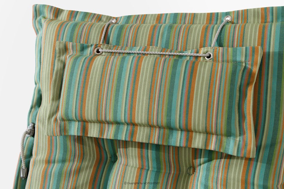 NYCTERE Garten-Tisch- und Stuhlset für 6 Personen mit Kissen braun/grün/orange/blau braun/grün/orange/blau - Foto 7