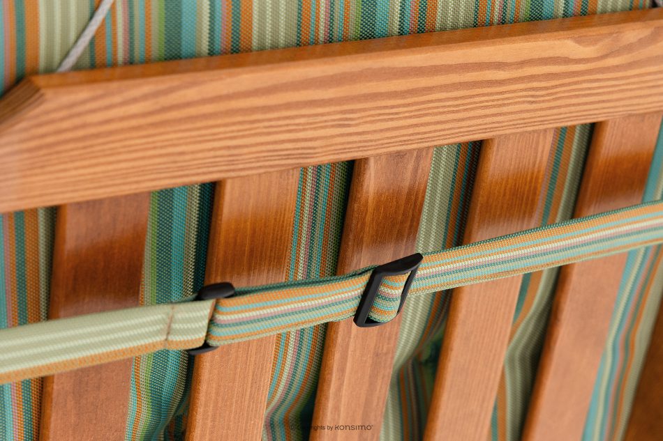 NYCTERE Garten-Tisch- und Stuhlset für 6 Personen mit Kissen braun/grün/orange/blau braun/grün/orange/blau - Foto 10