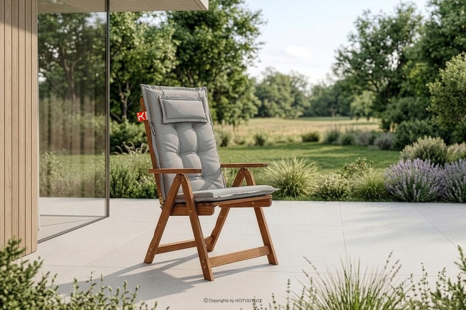 MISTA Gartenkissen für Sessel hellgrau hellgrau - Foto 1