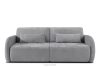 CALICO Dreisitzer-Sofa mit abgerundeter Form aus einem grauen Gewebestoff grau - Foto 1