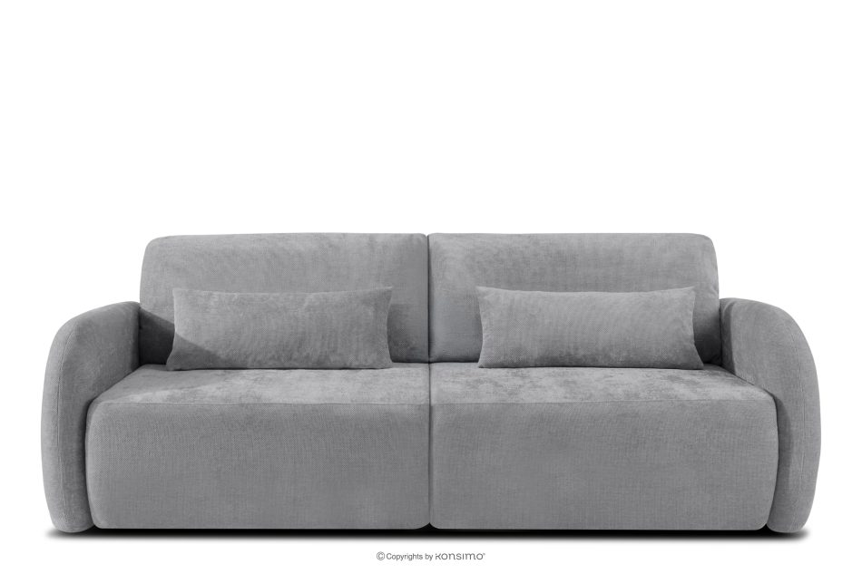 CALICO Dreisitzer-Sofa mit abgerundeter Form aus einem grauen Gewebestoff grau - Foto 0