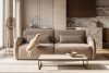 CALICO Dreisitzer-Sofa mit abgerundeter Form aus einem grauen Gewebestoff grau - Foto 17