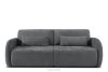 CALICO Dreisitzer-Sofa mit abgerundeter Form aus einem dunkelgrauen Gewebestoff dunkelgrau - Foto 1