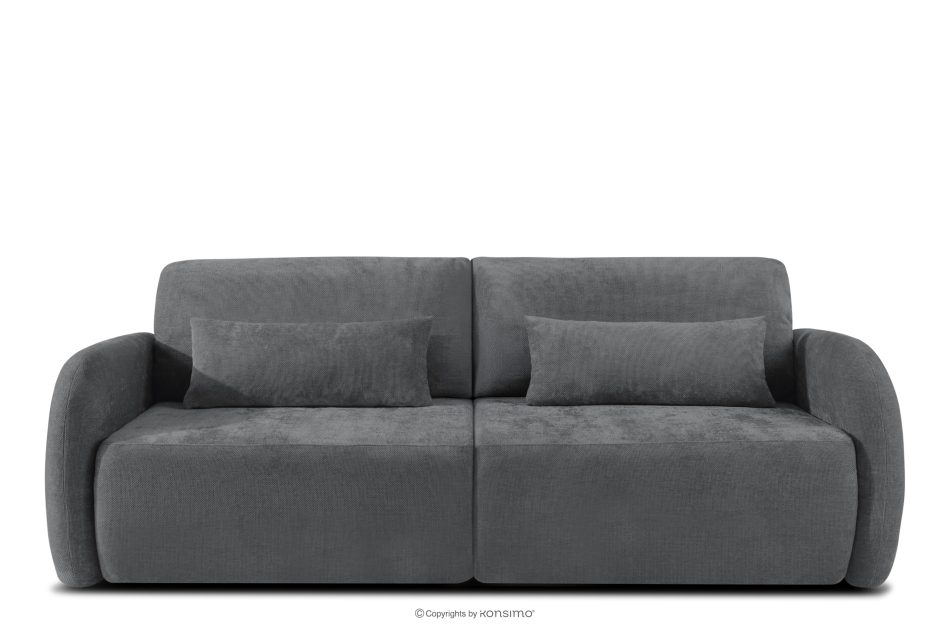 CALICO Dreisitzer-Sofa mit abgerundeter Form aus einem dunkelgrauen Gewebestoff dunkelgrau - Foto 0