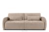 CALICO Dreisitzer-Sofa mit abgerundeter Form aus hellbeigem Gewebestoff hellbeige - Foto 1