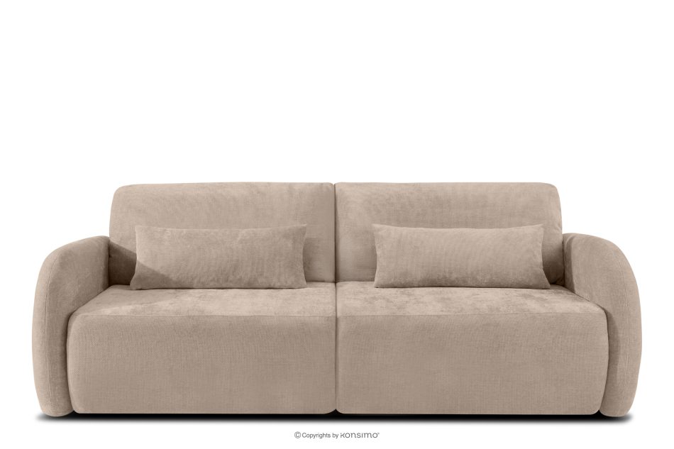 CALICO Dreisitzer-Sofa mit abgerundeter Form aus hellbeigem Gewebestoff hellbeige - Foto 0