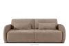 CALICO Dreisitzer-Sofa mit abgerundeter Form aus dunkelbeigem Gewebestoff dunkelbeige - Foto 1