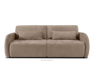 CALICO, https://konsimo.de/kollektion/calico/ Dreisitzer-Sofa mit abgerundeter Form aus dunkelbeigem Gewebestoff dunkelbeige - Foto