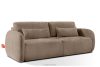 CALICO Dreisitzer-Sofa mit abgerundeter Form aus dunkelbeigem Gewebestoff dunkelbeige - Foto 3