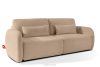 CALICO Dreisitziges ausziehbares Schlafsofa mit abgerundeten Ecken aus warmem, beigem Shaggy-Stoff warmes Beige - Foto 3