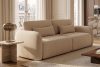 CALICO Dreisitziges ausziehbares Schlafsofa mit abgerundeten Ecken aus warmem, beigem Shaggy-Stoff warmes Beige - Foto 16