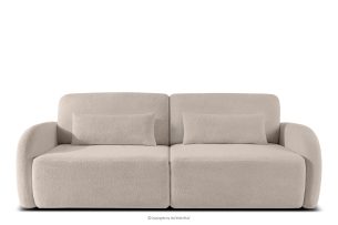 CALICO, https://konsimo.de/kollektion/calico/ Dreisitziges ausziehbares Schlafsofa mit abgerundeten Ecken aus kühlem, beigem Shaggy-Stoff kühles Beige - Foto