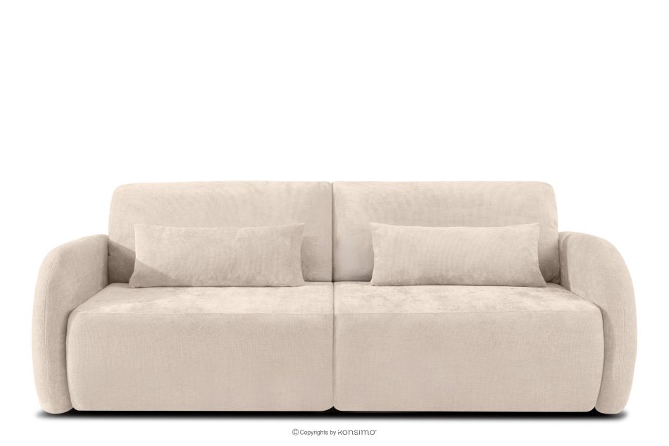 CALICO Dreisitzer-Sofa mit abgerundeter Form aus ecrufarbenem Gewebestoff ecru - Foto 0