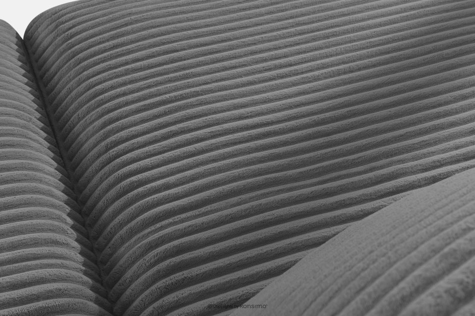 ACERA Dreisitzer-Sofa mit tiefer Sitzfläche aus grauem Kordstoff grau - Foto 6